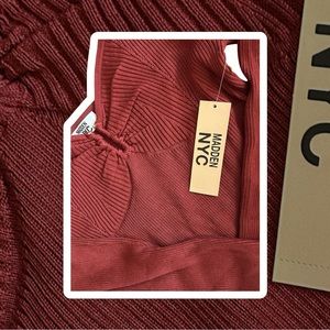 Madden NYC Red Knit Sweater Dress